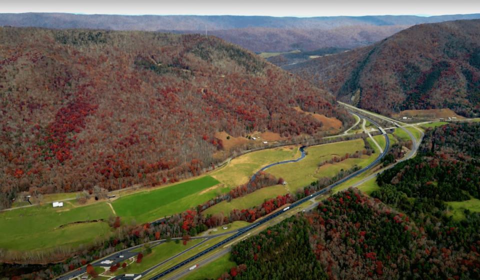 Northern Virginia aerial view
