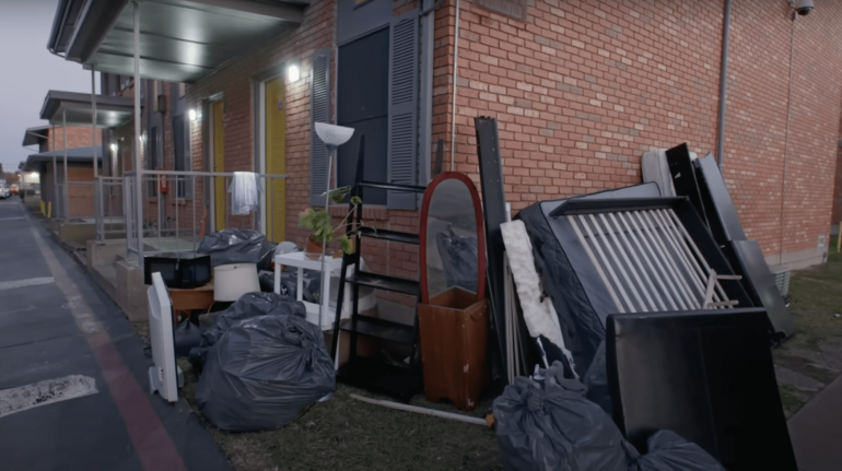 furniture outside flat eviction